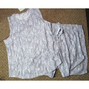 Star + Skye 2-Piece Pajama Set, Sleeveless Top With Pants, Womens 1X, Blue, NWT